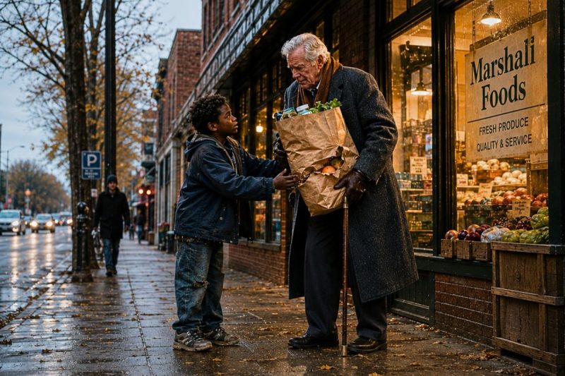 “Déjeme cargar eso, señor” — Un niño de la calle ayuda a un multimillonario con las compras, sin saber quién era realmente