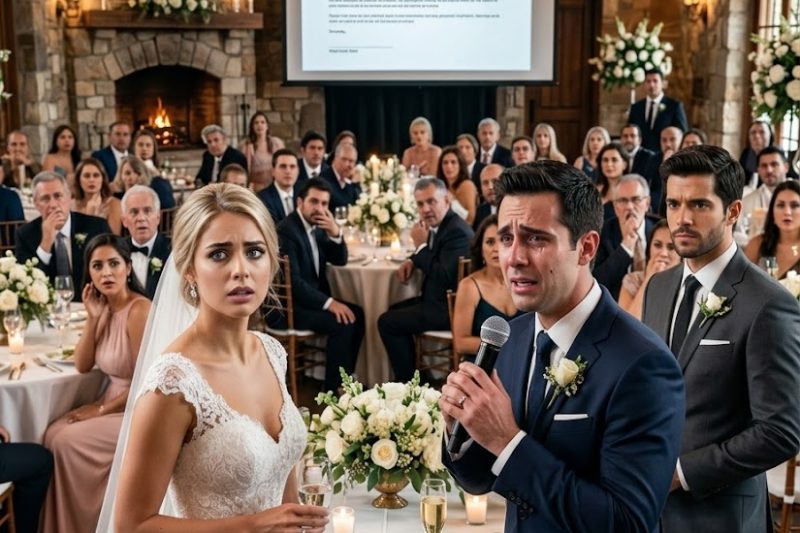 En la boda, mi hermano echó algo en mi bebida para humillarme frente a 200 invitados… sin imaginar que yo ya había preparado su caída