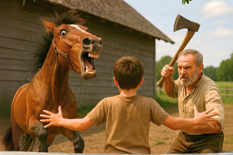 Iban a Sacrificar al Caballo “Indomable”… Pero un Niño Pobre Descubrió la Herida que Todos Ignoraban