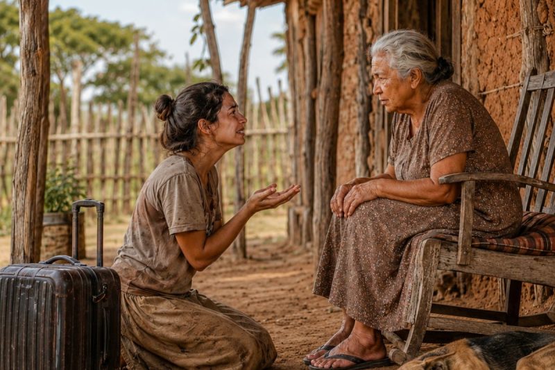 A MULHER HUMILDE FOI ABANDONADA E PEDIU TRABALHO POR COMIDA… MAS A VELHA SENHORA FEZ ALGO INESPERADO