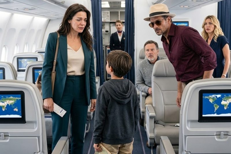Durante 3 años creí ser una viuda criando sola a mi hijo… hasta que en pleno avión él señaló a un desconocido y susurró: “Mamá, ese es papá.”