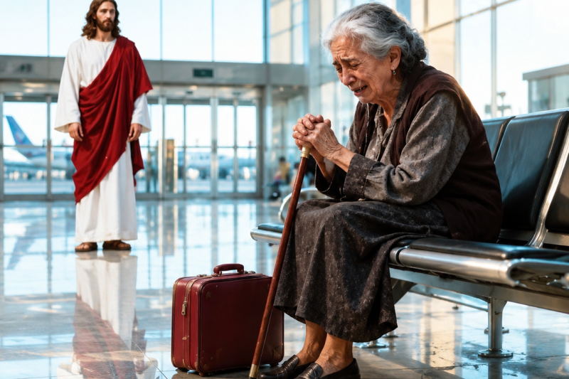 La Olvidaron en el Aeropuerto en Navidad… Pero un Misterioso Taxista la Llevó a la Casa que Dios Tenía Preparada para Ella