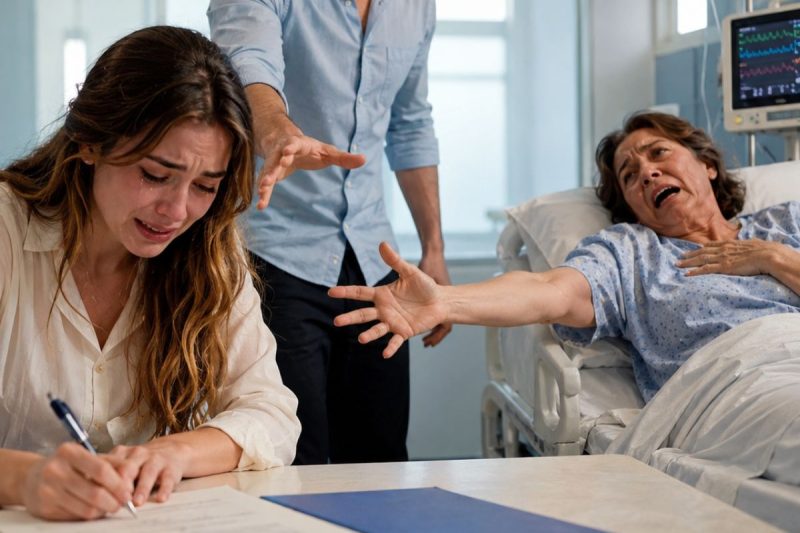 El día que firmé el divorcio, mi suegra dejó de “morirse”.

Dos minutos antes, estaba tirada en una cama del Hospital General de Puebla, tosiendo como si cada respiro fuera el último, con una mano flaca sobre el pecho y la otra estirada hacia mi esposo.