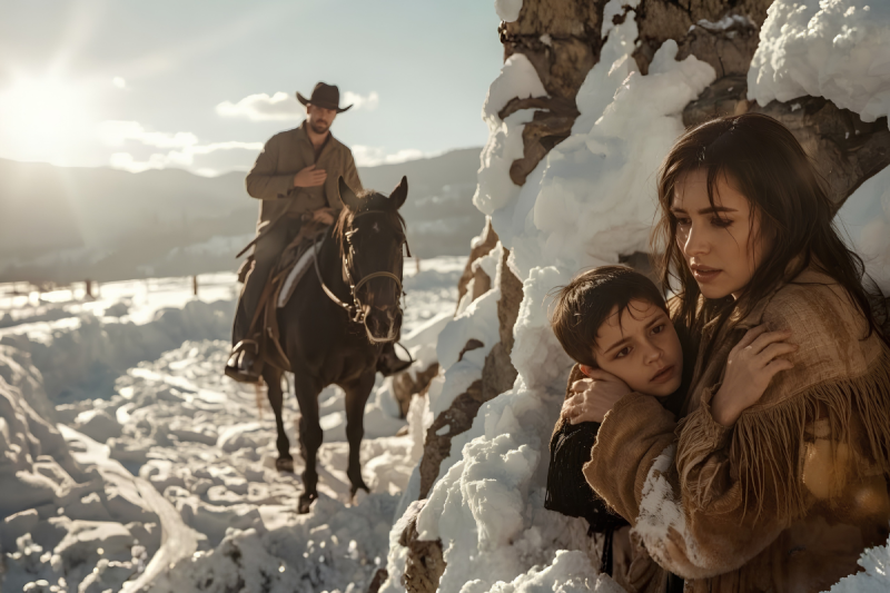 El Vaquero Compartió su Último Bocado con una Madre y su Hijo en la Nieve… Sin Imaginar que Ellos También Salvarían su Corazón