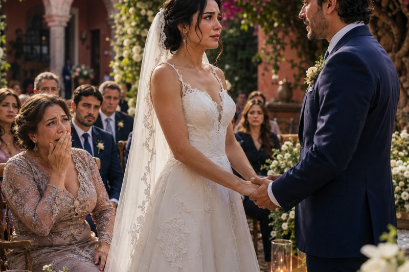 Mi suegra rompió mi vestido de novia horas antes de la ceremonia… pero terminó llorando cuando escuchó lo que mi esposo confesó frente al altar.