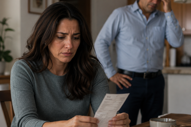 Mi esposo escondía dinero durante años diciendo que era para nuestro futuro… pero el recibo de una casa en otra ciudad destruyó toda su mentira.