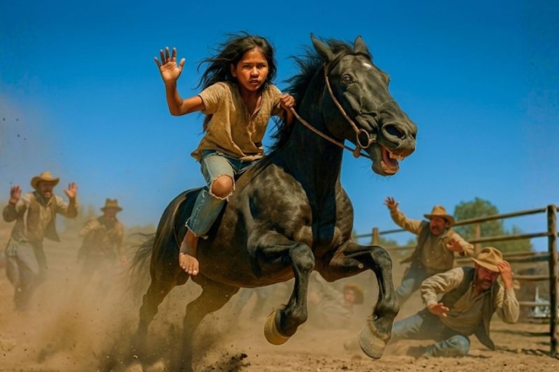 UN CABALLO SALVAJE HUMILLÓ A TODOS LOS DOMADORES, PERO UNA NIÑA POBRE LO HIZO…
