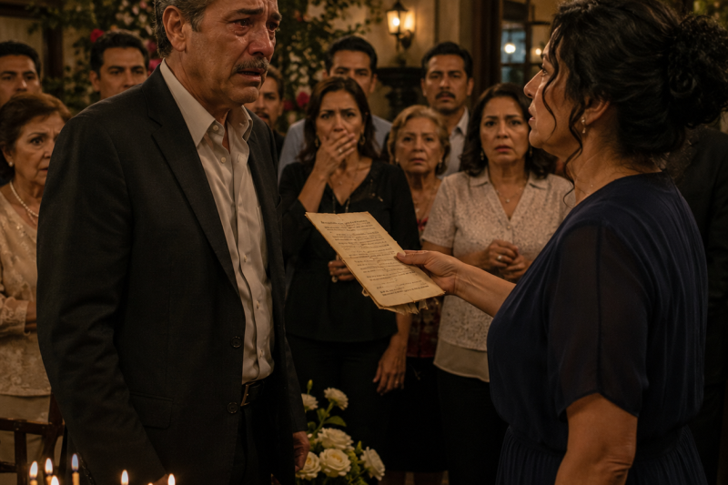 Mi padre negó haber abandonado a su primera familia… pero en su cumpleaños apareció una mujer con una carta que llevaba treinta años esperando.