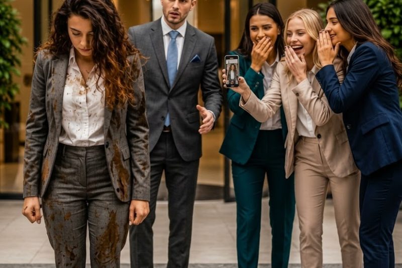 Llegó cubierta de barro a la entrevista y todos se burlaron… hasta que el CEO multimillonario escuchó su historia y quedó completamente impactado