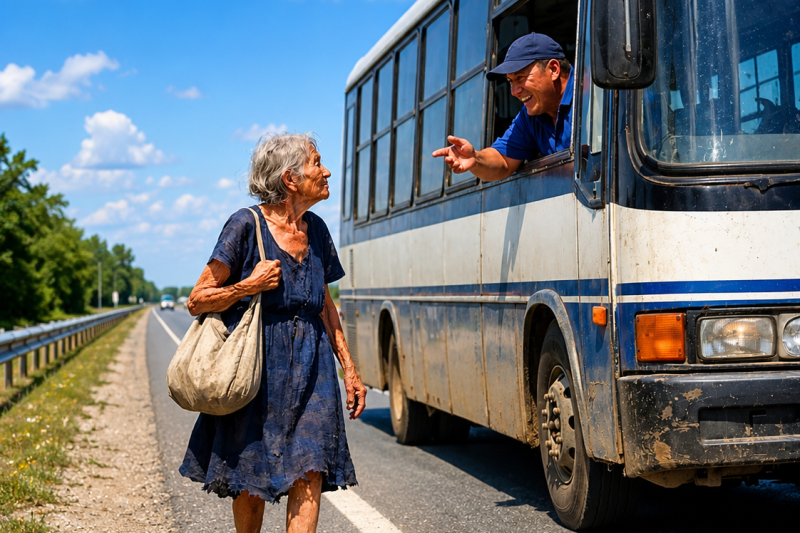 La Abandonaron en la Carretera… Pero el Chofer del Autobús que la Rescató Era el Hijo que Perdió Hace 42 Años