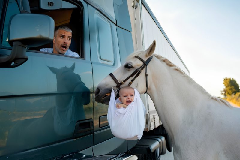 El Millonario Abandonó a su Bebé en una Carretera Desierta… pero no Contó con el Caballo Blanco que Iba a Salvarle la Vida
