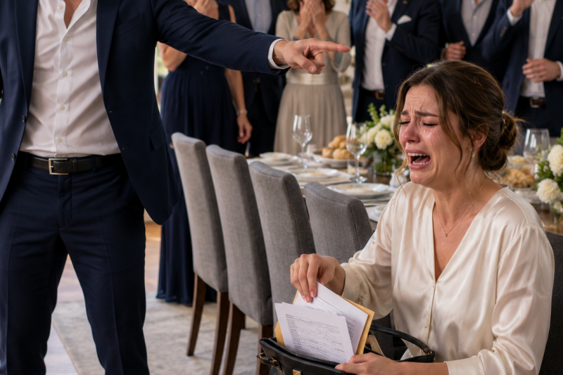 Mi esposo me pidió el divorcio frente a toda su familia… sin imaginar que yo ya tenía las pruebas guardadas en mi bolso.