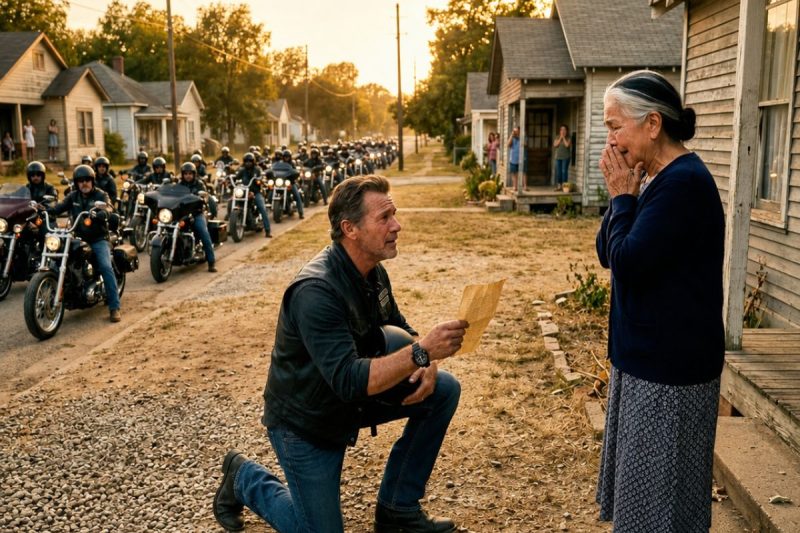 La Abuelita Vendió Su Último Terreno para Ayudar a un Joven Sin Hogar… 12 Años Después, 50 Motociclistas Regresaron