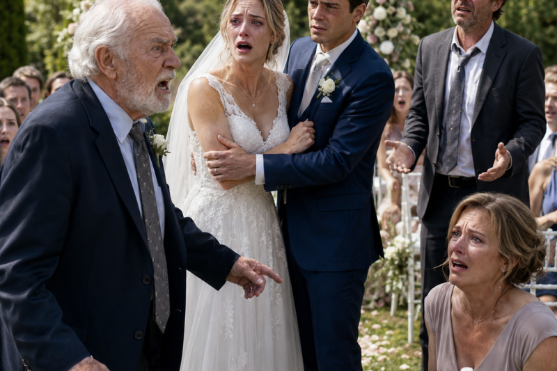 Mi padre apareció en mi boda para pedirme perdón… pero mi abuelo se levantó y contó por qué se fue realmente.