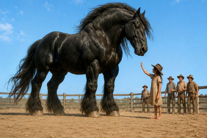10 MILLONES POR DOMAR AL CABALLO RARO EN EXTINCIÓN… TODOS FALLAN, HASTA QUE LLEGA LA NIÑA POBRE