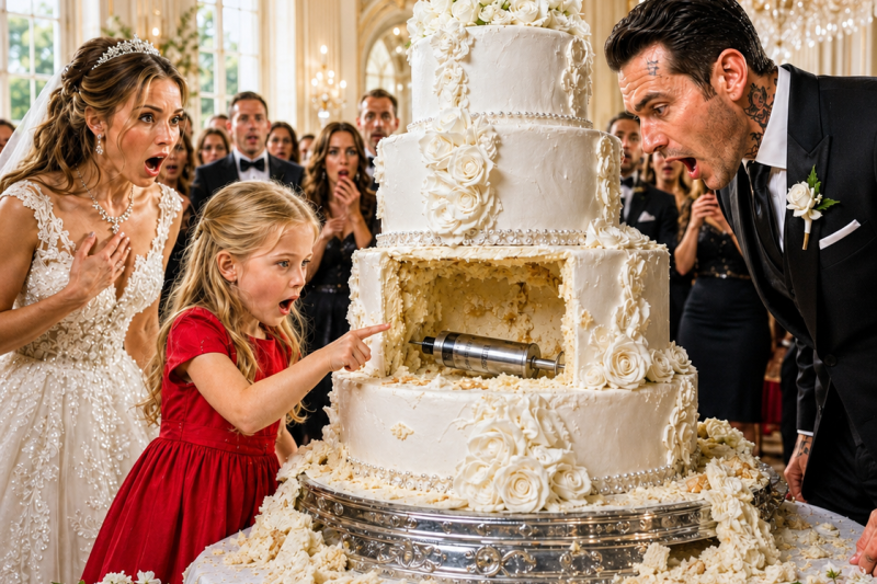 La Niña Gritó “No Coma la Primera Rebanada” en la Boda del Millonario… y el Pastel Reveló la Traición de la Novia
