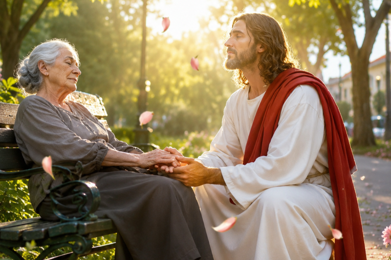 La Anciana Se Desmayó de Hambre Bajo la Lluvia… Hasta Que Jesús Dejó un Pan Caliente Sobre Su Regazo
