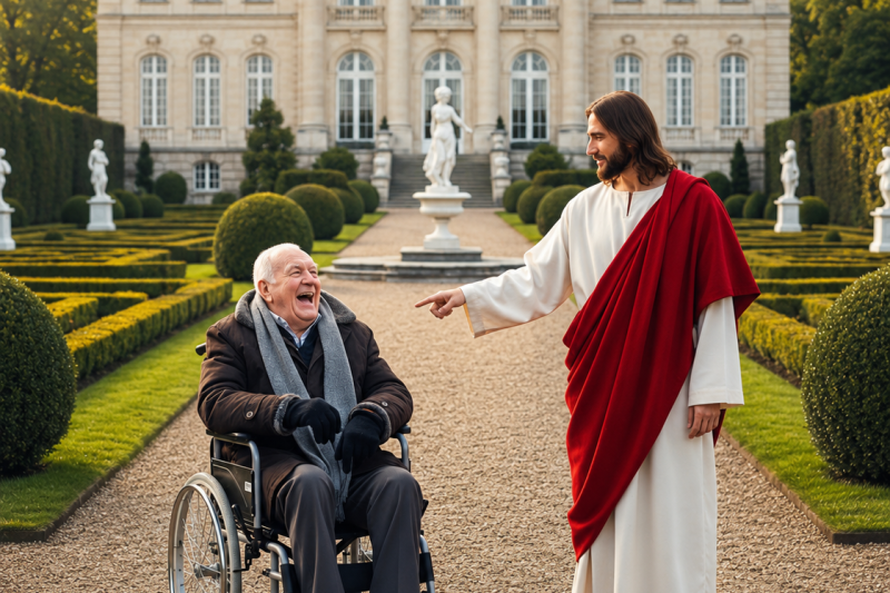 “El Millonario se Burló del Anciano que le Pidió su Silla de Ruedas… Sin Saber que Era Jesús”