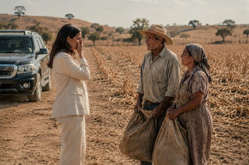 A FILHA EMPRESÁRIA VOLTOU À FAZENDA APÓS ANOS… E ENCONTROU SEUS PAIS HUMILDES VIVENDO COMO PEDINTES