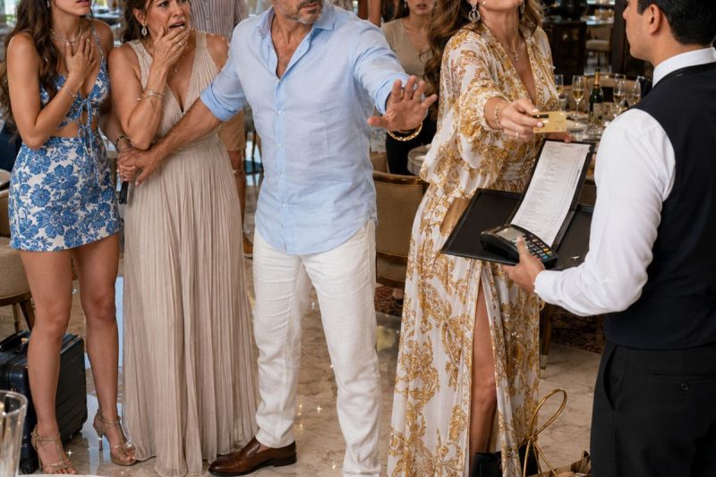 Mi papá fue el único cuerdo de toda la familia.

Mi tía Maribel llevó a medio mundo de vacaciones a Cancún, se gastó más de **320 mil pesos** en hotel, cenas, spa, yates y hasta botellas carísimas que nadie pidió. Pero cuando llegó la hora de pagar, sacó con toda seguridad la tarjeta adicional de mi mamá…