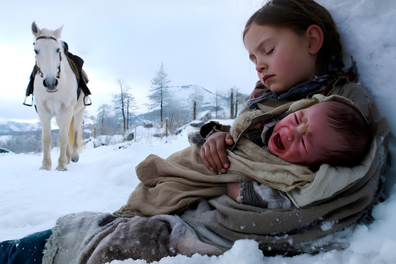 El Millonario Abandonó a Su Hija y a un Bebé en la Nieve… Sin Imaginar Que un Caballo Blanco Revelaría Su Crueldad