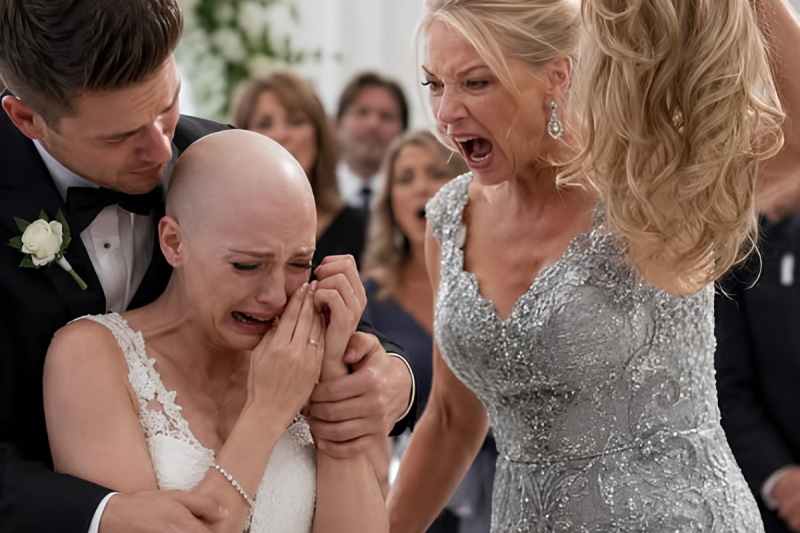 Mi Suegra Me Arrancó la Peluca en el Altar… Sin Saber que Ese Grito Iba a Destruir su Imperio