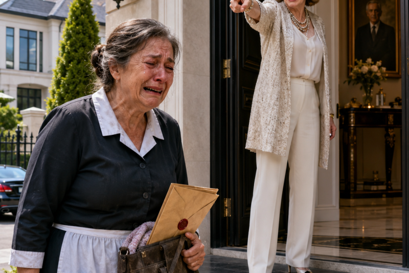 Mi patrona me echó a la calle después de toda una vida sirviéndola… sin saber lo que su difunto esposo había dejado a mi nombre.