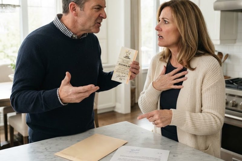 Son mari lui a dit “maintenant je vaux plus que toi” après avoir gagné la loterie… mais il ne savait pas que l’argent ne lui appartenait pas