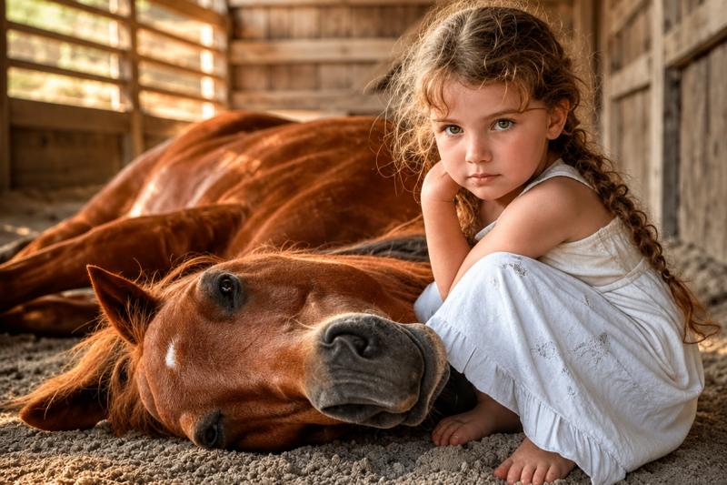 “La niña que se negó a dejar morir al caballo que todos habían condenado”