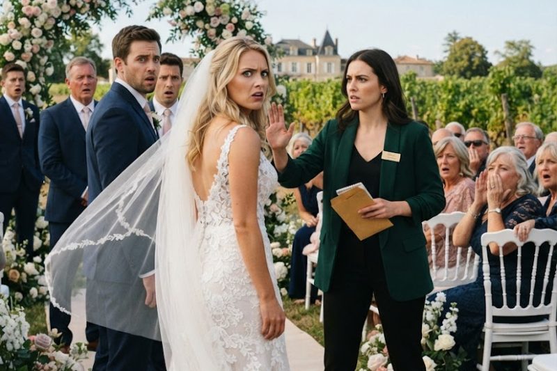 La mariée se retourna furieuse en voyant une employée interrompre la cérémonie… sans imaginer que cette femme venait réclamer une vérité que son futur mari avait achetée trop cher.