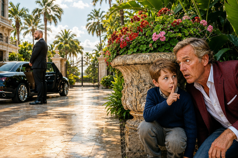 El Millonario Que Pasó Toda Su Vida Corriendo… Hasta Que un Niño lo Obligó a Escuchar el Canto que Su Esposa le Había Dejado en el Jardín