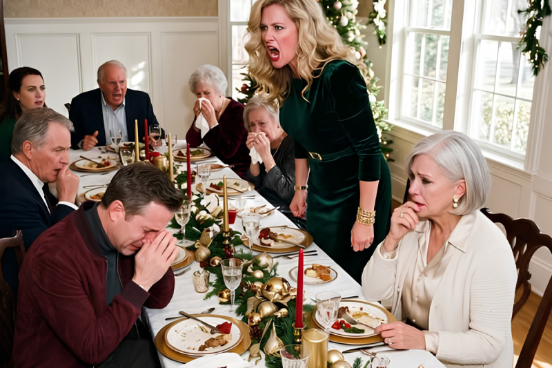 En plena cena de Navidad, mi nuera anunció que me había dejado sin dinero y todos aplaudieron… hasta que revelé quién era la verdadera dueña de todo